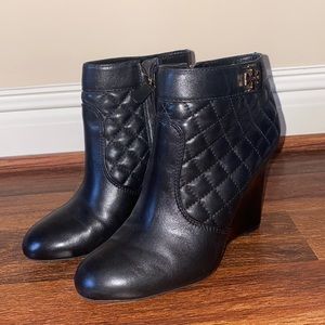 Tory Burch Leather Wedge Bootie